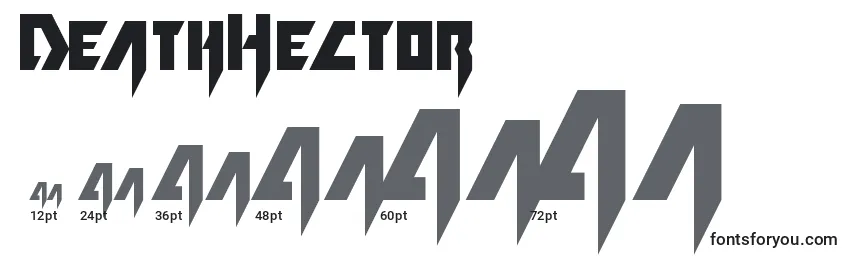 DeathHector Font Sizes