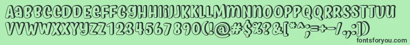 MyfridaShadowRegular Font – Black Fonts on Green Background