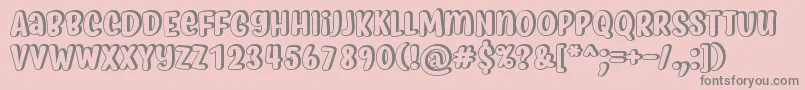 MyfridaShadowRegular Font – Gray Fonts on Pink Background