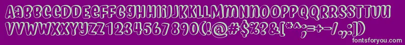 MyfridaShadowRegular Font – Green Fonts on Purple Background