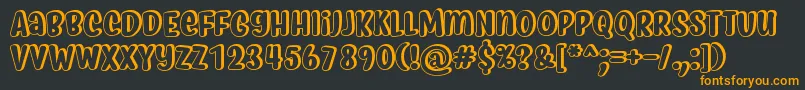 MyfridaShadowRegular Font – Orange Fonts on Black Background