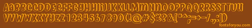 MyfridaShadowRegular Font – Orange Fonts on Brown Background