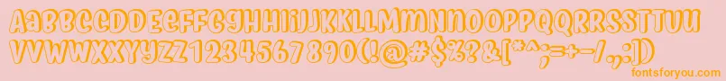 MyfridaShadowRegular Font – Orange Fonts on Pink Background