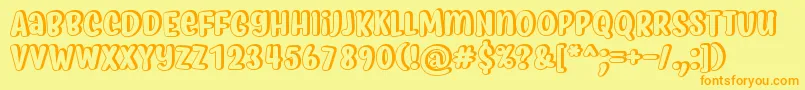 MyfridaShadowRegular Font – Orange Fonts on Yellow Background