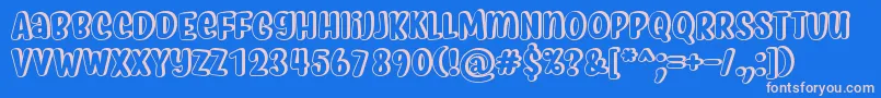 MyfridaShadowRegular Font – Pink Fonts on Blue Background
