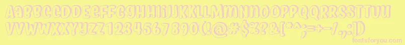 MyfridaShadowRegular Font – Pink Fonts on Yellow Background