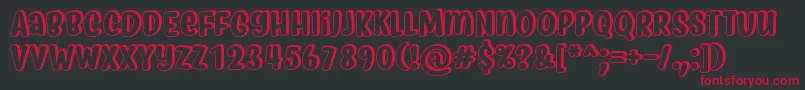 MyfridaShadowRegular Font – Red Fonts on Black Background