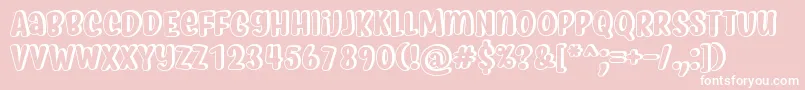 MyfridaShadowRegular Font – White Fonts on Pink Background