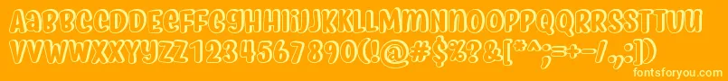 MyfridaShadowRegular Font – Yellow Fonts on Orange Background
