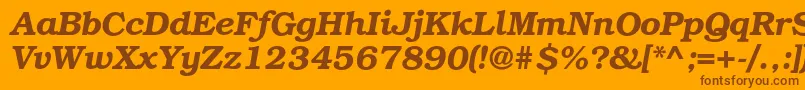 BookmancBolditalic Font – Brown Fonts on Orange Background