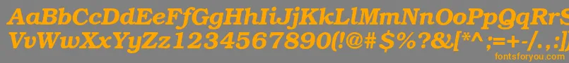 BookmancBolditalic Font – Orange Fonts on Gray Background