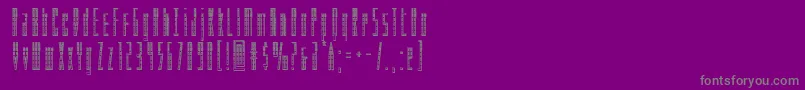 Phantaconchrome Font – Gray Fonts on Purple Background
