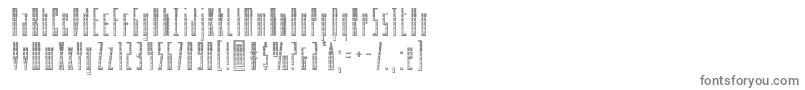 フォントPhantaconchrome – 白い背景に灰色の文字