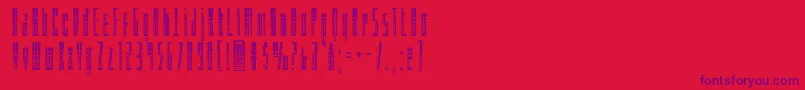 Phantaconchrome Font – Purple Fonts on Red Background