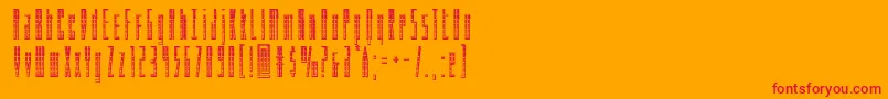 fuente Phantaconchrome – Fuentes Rojas Sobre Fondo Naranja