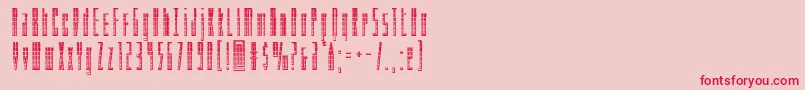 Phantaconchrome Font – Red Fonts on Pink Background