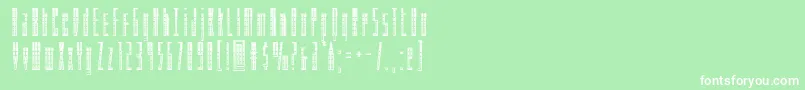 Шрифт Phantaconchrome – белые шрифты на зелёном фоне