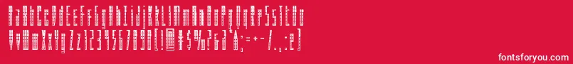 Phantaconchrome Font – White Fonts on Red Background