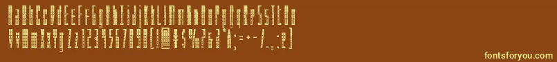 Phantaconchrome Font – Yellow Fonts on Brown Background