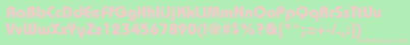 BordeauxheavyRegular Font – Pink Fonts on Green Background