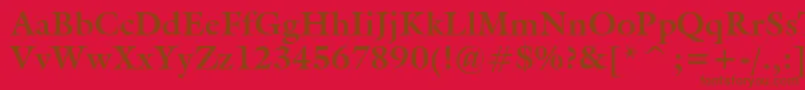 GalleryBold Font – Brown Fonts on Red Background