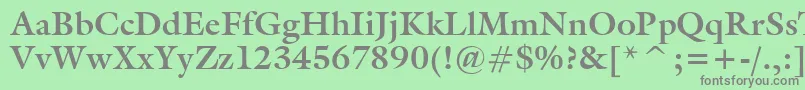 GalleryBold Font – Gray Fonts on Green Background