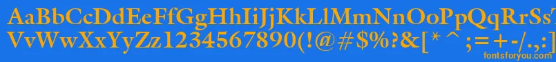 GalleryBold Font – Orange Fonts on Blue Background