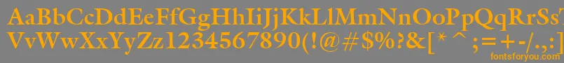 GalleryBold Font – Orange Fonts on Gray Background