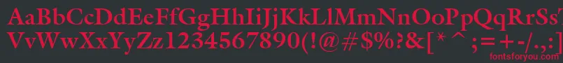 GalleryBold Font – Red Fonts on Black Background