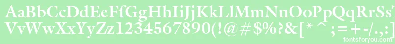 フォントGalleryBold – 緑の背景に白い文字