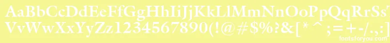Подробнее о шрифте GalleryBold Шрифт GalleryBold – белые шрифты на жёлтом фоне