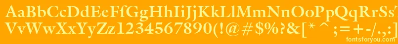 GalleryBold Font – Yellow Fonts on Orange Background
