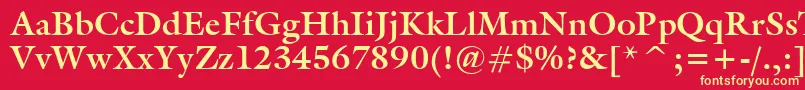 GalleryBold Font – Yellow Fonts on Red Background