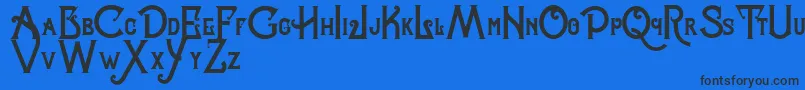 Celestialfree Font – Black Fonts on Blue Background