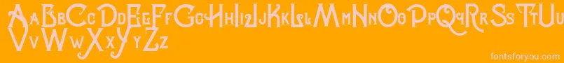 Celestialfree Font – Pink Fonts on Orange Background