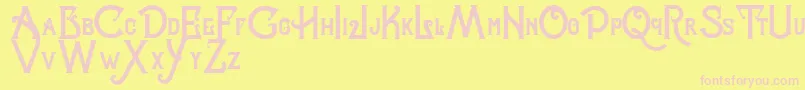 Celestialfree Font – Pink Fonts on Yellow Background