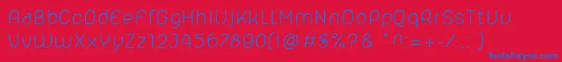 Lelim300 Font – Blue Fonts on Red Background