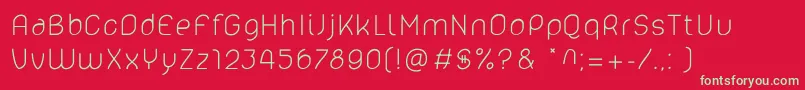 Lelim300 Font – Green Fonts on Red Background