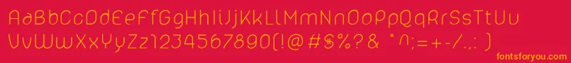 Lelim300 Font – Orange Fonts on Red Background