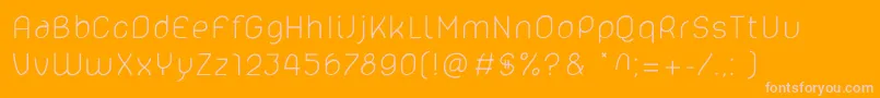 Lelim300 Font – Pink Fonts on Orange Background