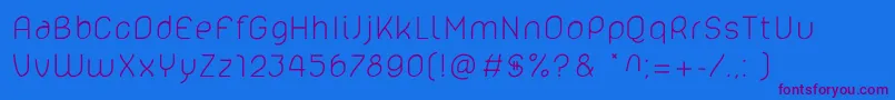 Lelim300 Font – Purple Fonts on Blue Background