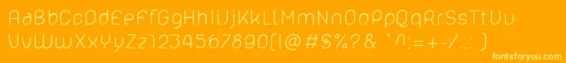 Lelim300-Schriftart – Gelbe Schriften auf orangefarbenem Hintergrund
