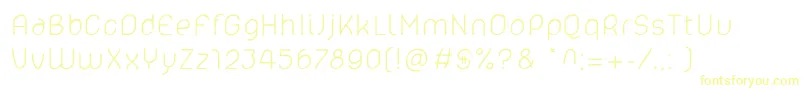 Lelim300 Font – Yellow Fonts on White Background