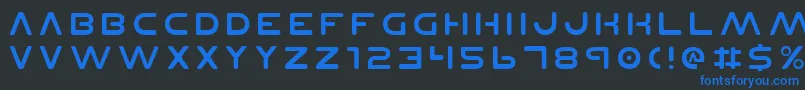 Planetnv2 Font – Blue Fonts on Black Background