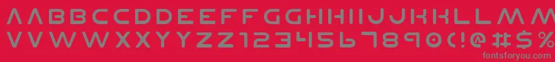フォントPlanetnv2 – 赤い背景に灰色の文字