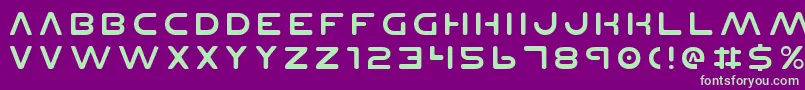 Planetnv2 Font – Green Fonts on Purple Background