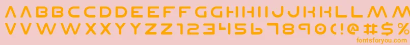 Planetnv2 Font – Orange Fonts on Pink Background