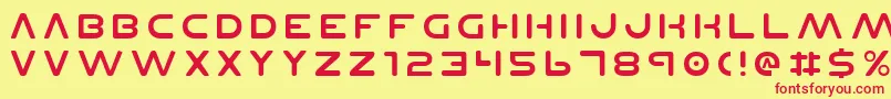 Planetnv2 Font – Red Fonts on Yellow Background