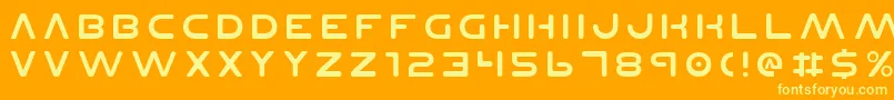 Planetnv2 Font – Yellow Fonts on Orange Background