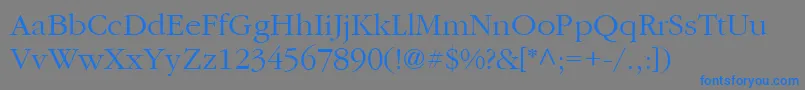 ItcGaramondLtLight Font – Blue Fonts on Gray Background